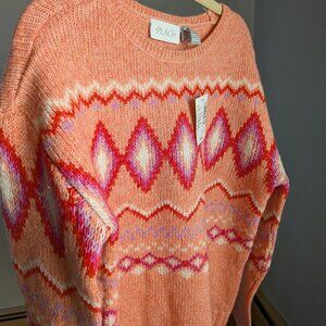 Children's Place Fair Isle sweater in coral size 10/12